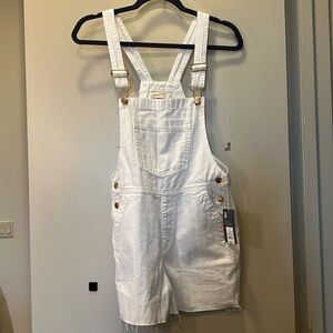 NWT White Denim Overalls